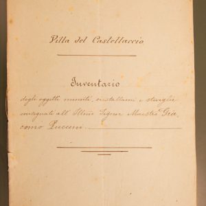 Inventario degli oggetti di Puccini